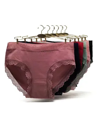 Zeemey 6 Pack Womens Underwear Cotton Sort Bikini Breathable Panties Low Rise Hipster Ladies Charming Cheeky Lingerie 