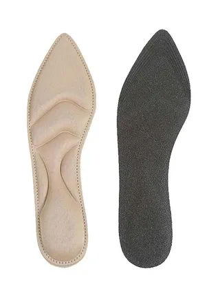 Feet Massage Breathable Shoe Insoles Beige 