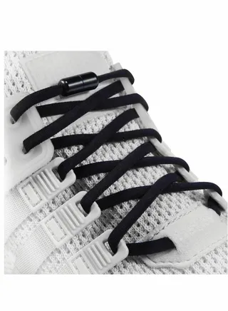Elastic No Tie Shoe Laces For Adults,Kids,Elderly,System With Elastic Shoe Laces(2 Pairs), 02-black, X-Large 