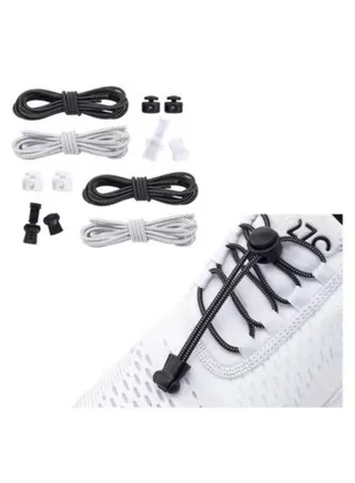 No Tie Shoelaces, 2 Pairs Elastic Lock Shoe Laces 