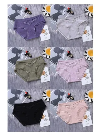 Zeemey 6 Pack Womens Underwear Cotton Sort Bikini Breathable Panties Low Rise Hipster Ladies Charming Cheeky Lingerie 