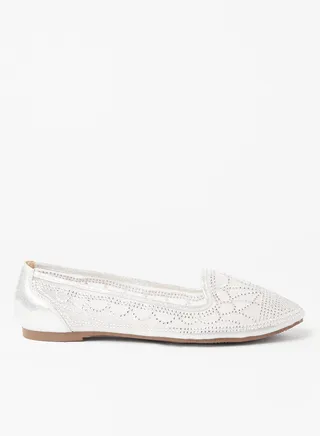 Embellished Stylish Ballerina Silver 