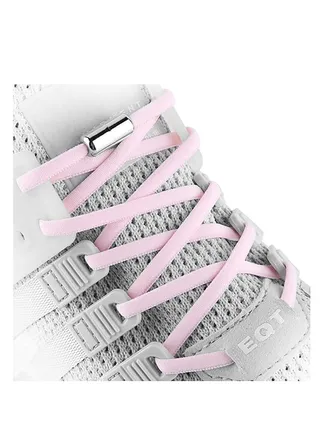 2 Pairs Elastic No Tie Shoe Laces For Adults Kids Elderly Elastic Shoe Laces Pink 