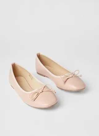Stylish Comfortable Slip-On Flat Ballerina Nude Pink 