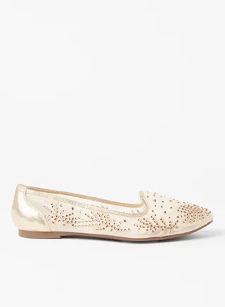 Embellished Stylish Ballerina Gold 