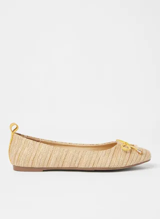 Bow Detailed Ballerina Beige 