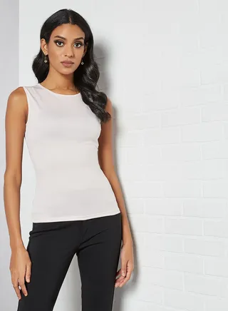Plain Inner Vest Light Pink 