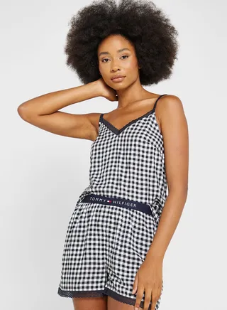 Lace Detail Printed Cami Top