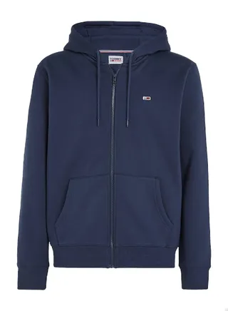 Men's Organic Cotton Fleece Zip-Thru Hoody Sweatshirt, Navy 