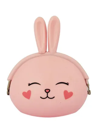 Light Silicone Small Coin Purse Pink 