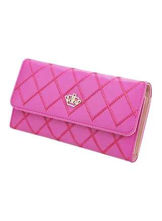 Multifunctional Leather Wallet Pink 
