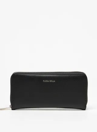 Womens Solid Zip Around Wallet By Shoexpress