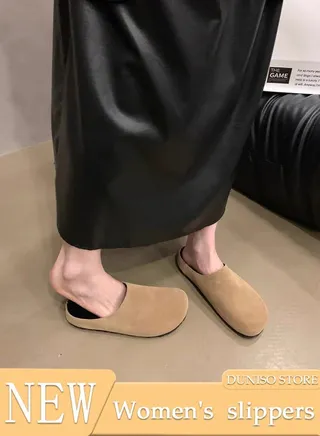 Mule Slippers for Women Slingback Flat Pointed Mules Closed Toe Sandals Comfortable Women Slippers Backless Slip On Loafer Shoes 