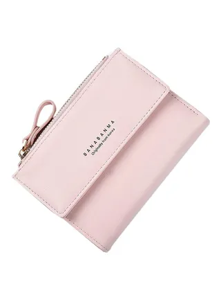Multifunctional Leather Wallet Light Pink 