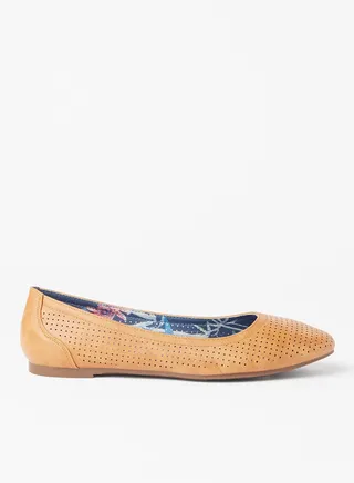 Cut Out Detailed Ballerina Brown 