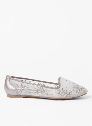 Embellished Stylish Ballerina Silver 