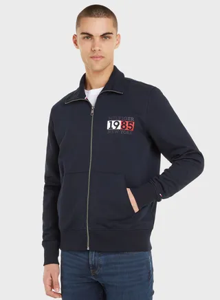 Logo Zip Through Sweatshirt