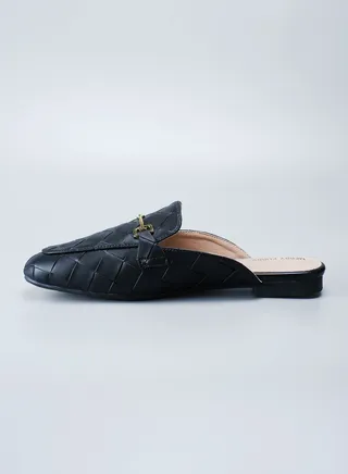 Lady's shoes Simple mules plaid Flat loafer for 2024 