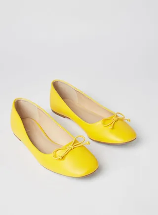 Stylish Comfortable Slip-On Flat Ballerina Yellow 