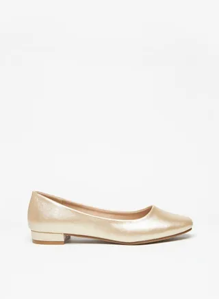 Women's Plain Slip-On Round Toe Ballerina Shoes 