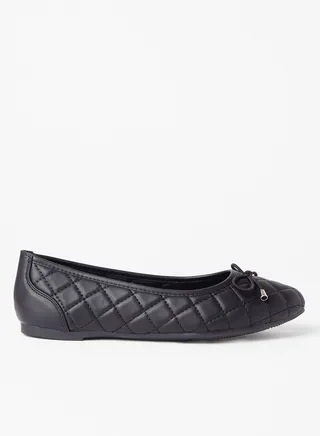 Bow Detailed Ballerina Black 