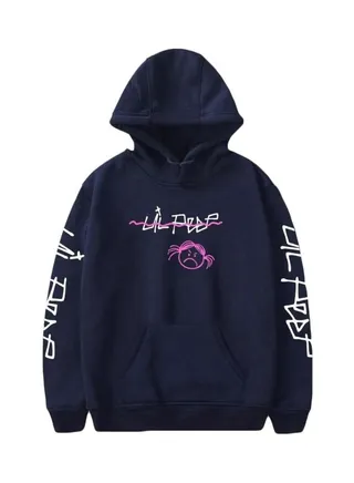 Lil Peep Printed Hoodie Blue/White/Pink 