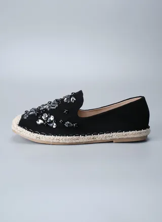 Lady's Handmade Espadrilles Shoes With Crystals ,Comfortable, Fashion For Summer &Spring 2024 