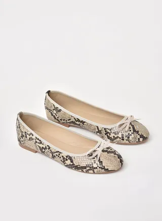 Dyed Ballerina Snake Print-Beige 
