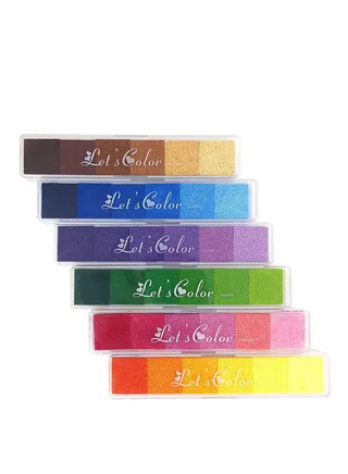 Craft Ink Pad Stamps DIY Color, 36 Colors Rainbow Finger Ink Pad for Kids Finger-Print Drawing, Small Rubber Stamp, Easily Washable, Quick Dry, Convenient Storage, Great DIY artcrafts and gifts 