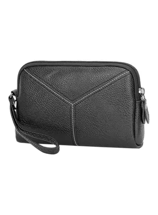 Multi-Layer Zippered Wallet Black 