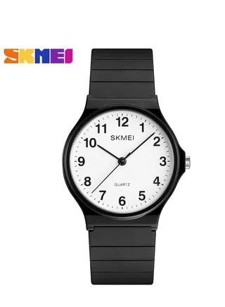 Watches For Kids Water Resistant Quartz Analog Silicone Watch - Black 