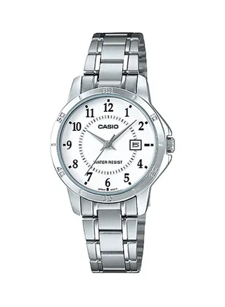 Women's Water Resistant Analog Watch LTP-V004D-7BUDF - 35 mm - Silver 