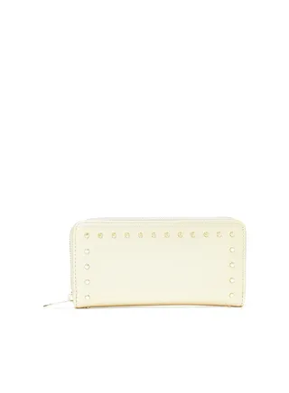 Studded Long Wallet Ecru 