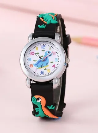 Children's Watch Boys Girls Cute Cartoon Quartz Silicone Watchband for Kids 3-10 Years Old Gift 
