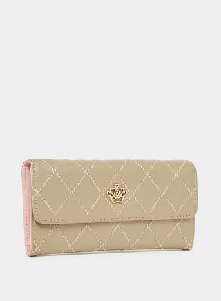 Stitch Detail Three Fold Wallet