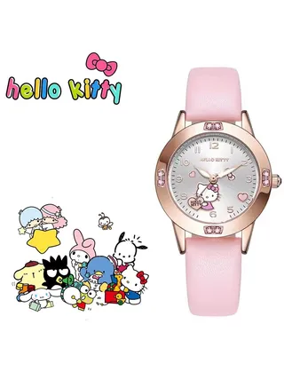 Sanrio Cartoon Diamond-encrusted Girls Watch Quartz Watch Hellokitty 