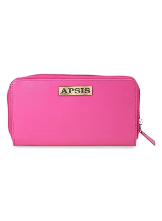 Stylish Comfortable Logo Detail Wallet For Women AP_WLT_W2_Pink 