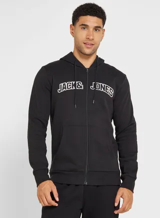 Logo Zip Through Hoodie 