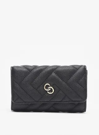 Women's Quilted Flap Wallet