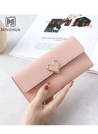 Women's High end Solid Color Flip Wallet 