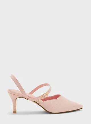Croc Pointed Slingback Pump