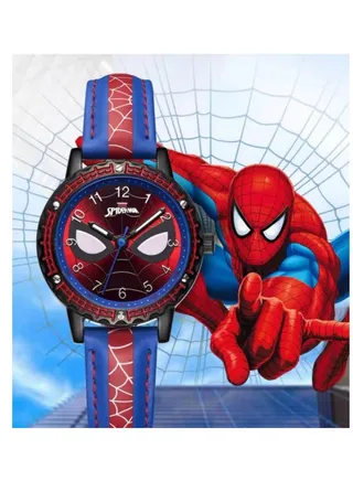 Boys Schoolboy Spiderman Waterproof Quartz Watch Luminous Hands Boys Watch 