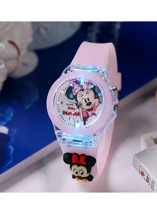 Cartoon Digital Watch for Kids, Child Colorful Luminous Cartoon Quartz Wrist Watch 