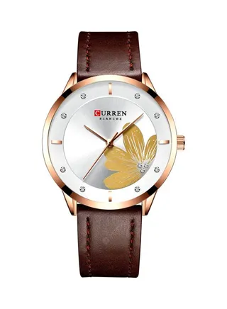 girls Water Resistant Analog Watch 9048 - 45 mm - Brown 