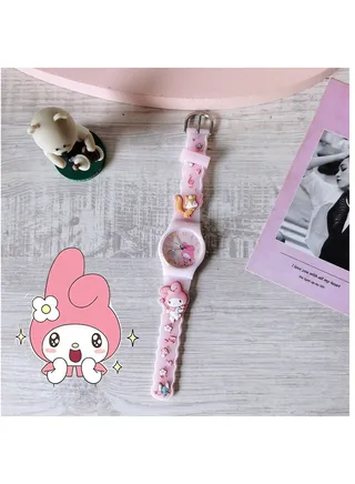 Sanrio Cartoon 3D Silicone Strap Children's Waterproof Watch Melody 