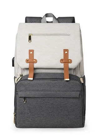USB Large Capacity Portable Baby Bag With Urine Pad 