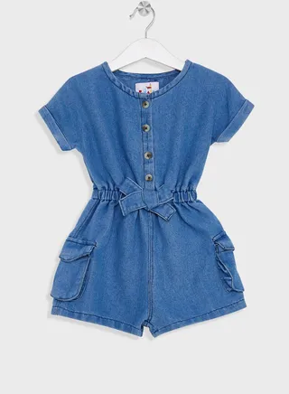 Girls Denim Playsuit