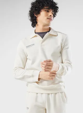 Undyed Collared Sweatshirt 