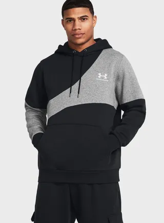 Essential Fleece Blocked Hoodie 