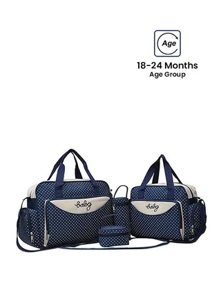 4-Piece Multifunctional Baby Traveling Diaper Bag Set 